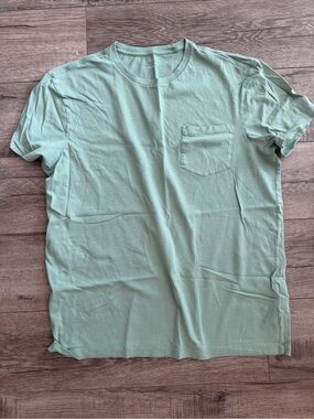 J. Crew Mint Green Crew Neck Pocket Tee